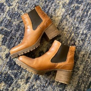 Bull boxer platform leather ankle boots